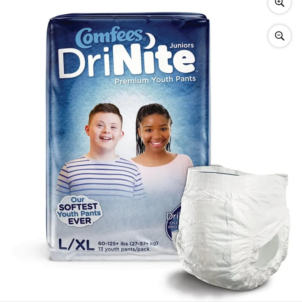 4Packs Of 13 (C) Comfees DriNite Juniors Youth Absorbent Underwear Large / X-L